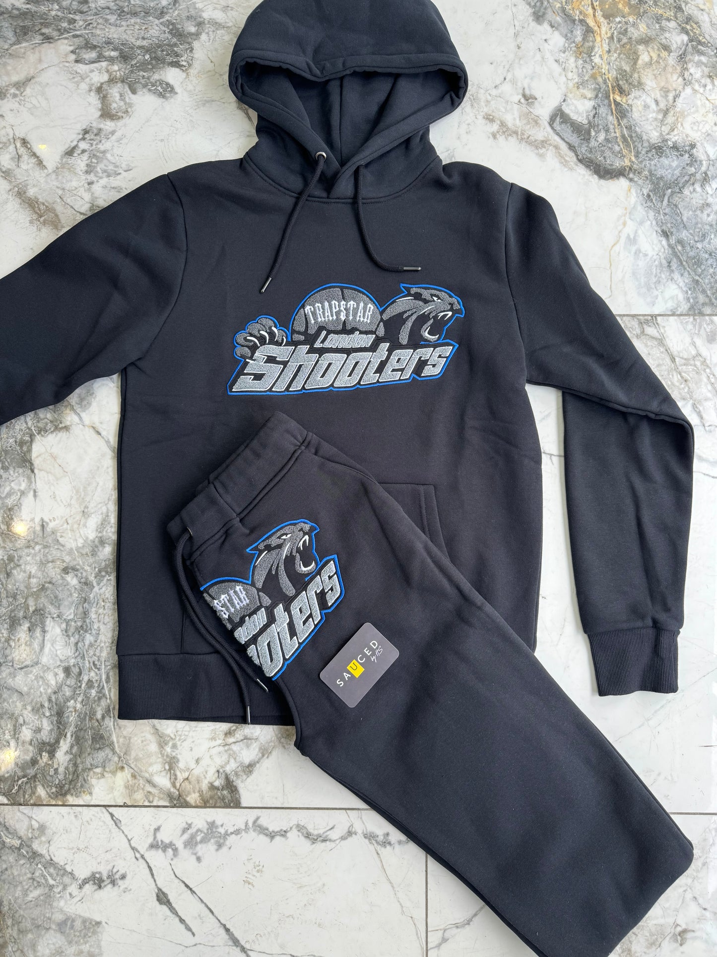 Trapstar London Shooters Hooded Tracksuit - Black/Blue