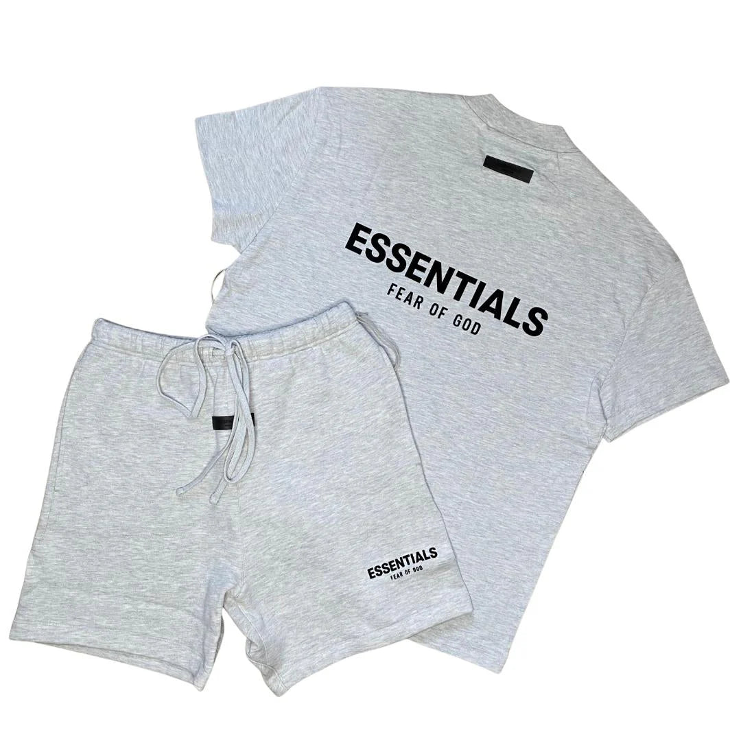 Ready to Ship – 'Light Oatmeal' SS22 Tee & Short Set