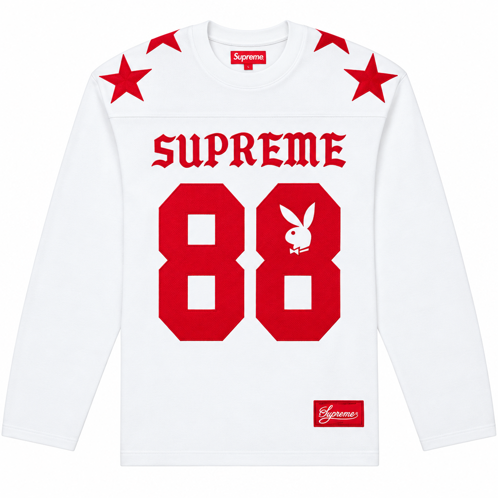 White / Red Supreme 88 Long Sleeve - SaucedByHS