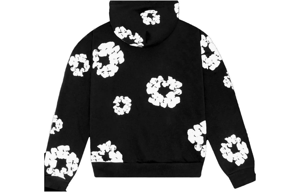 Denim Tears 'Cotton Wreath' Hoodie ~ Black/White