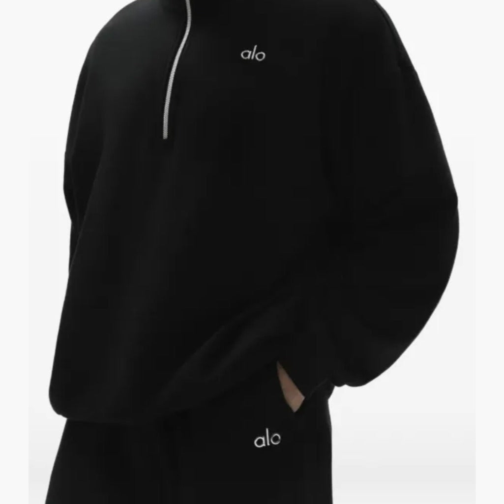Ready to Ship – Alo Yoga Accolade 1/4 Zip Tracksuit 'Black'