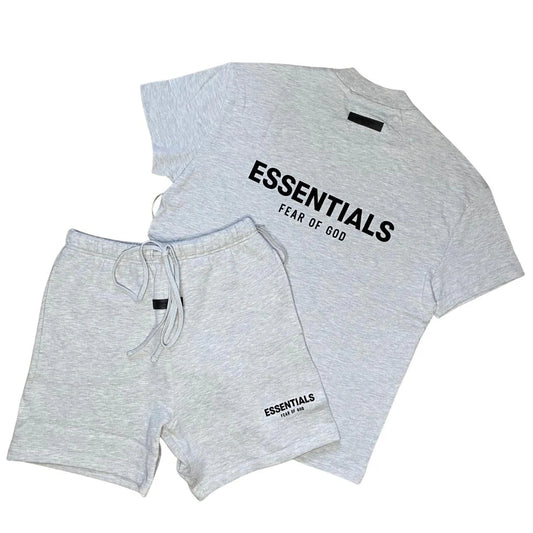 'Light Oatmeal' SS22 Tee & Short Set