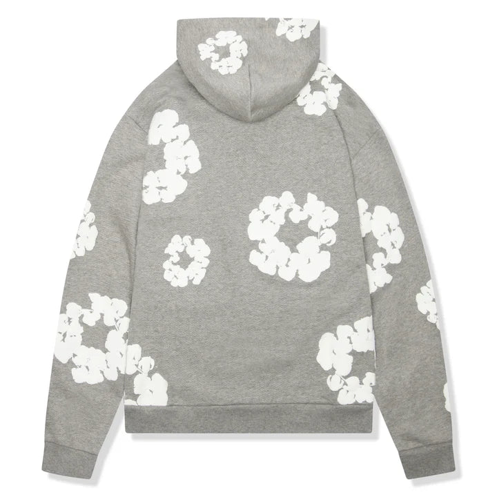 Grey / White Denim Tears Cotton Wreath Hoodie
