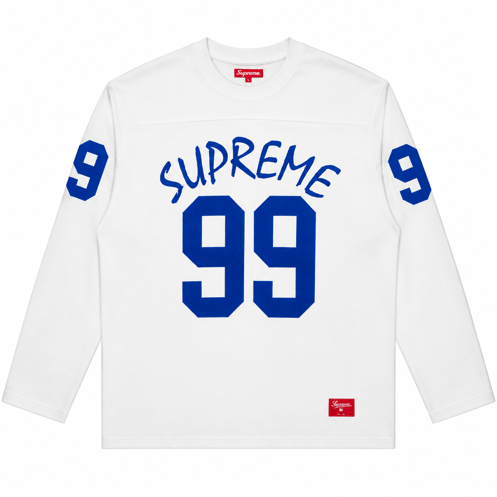 White / Blue Supreme 99 Long Sleeve - SaucedByHS