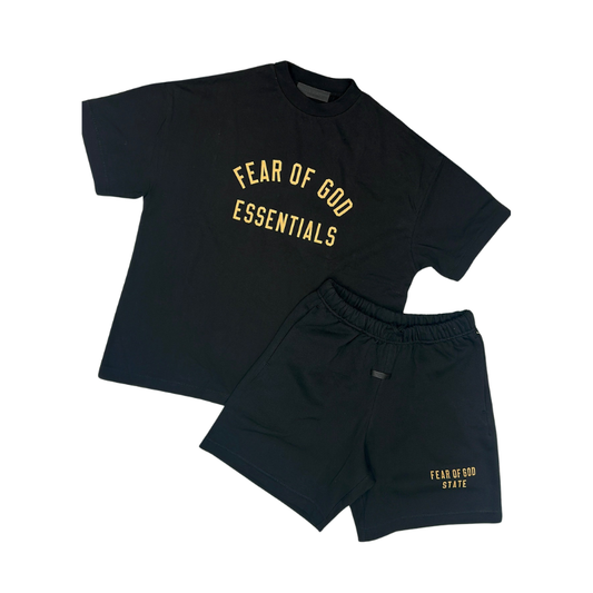 FW24 Black Tee & Short Set