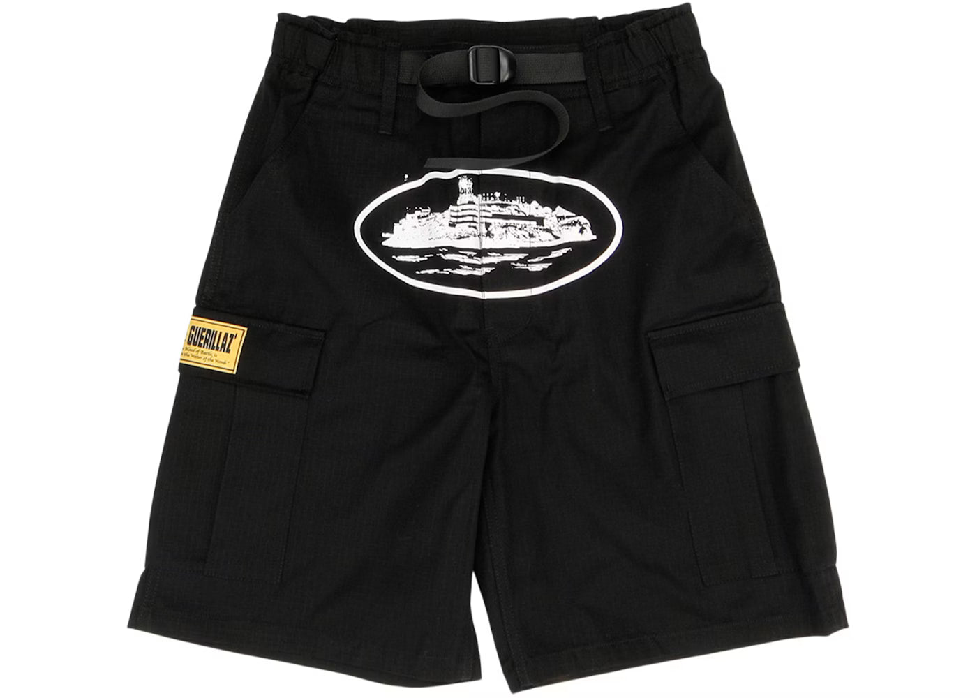 CORTEIZ CARGO SHORTS BLACK/WHITE