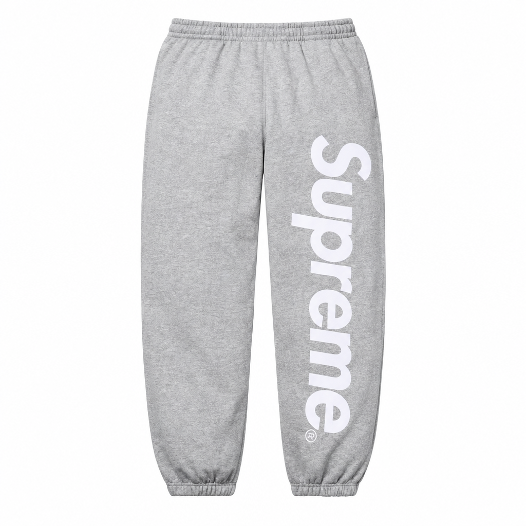 Grey Supreme Appliqué Joggers - SaucedByHS