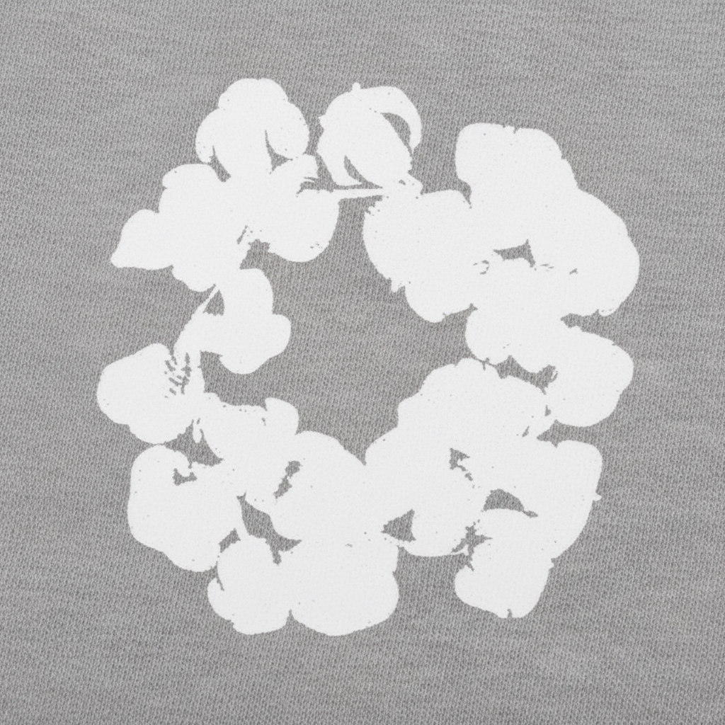 Grey Print Close-up