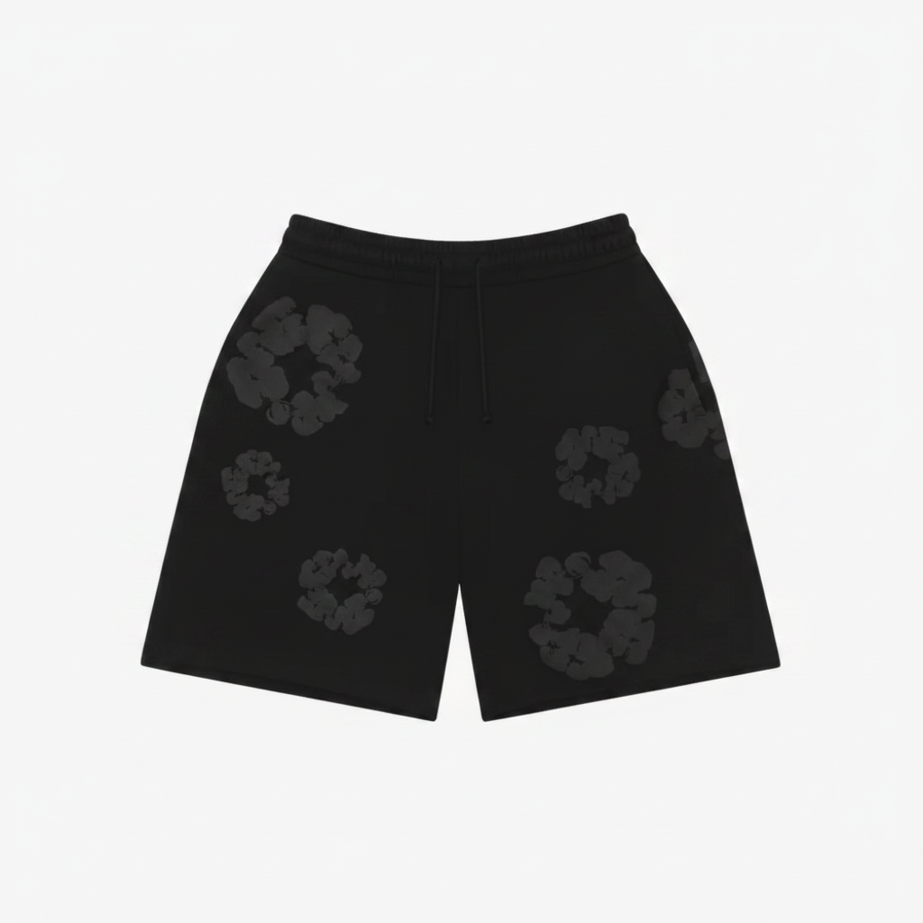 Monochrome Denim Tears Cotton Wreath Shorts - SaucedByHS