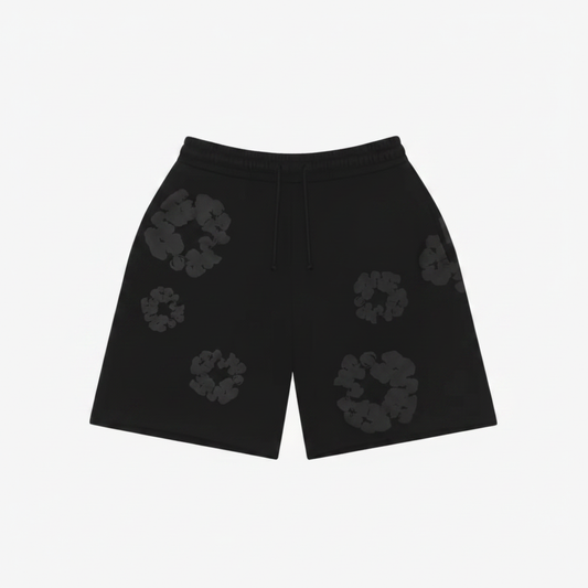 Monochrome Denim Tears Cotton Wreath Shorts - SaucedByHS