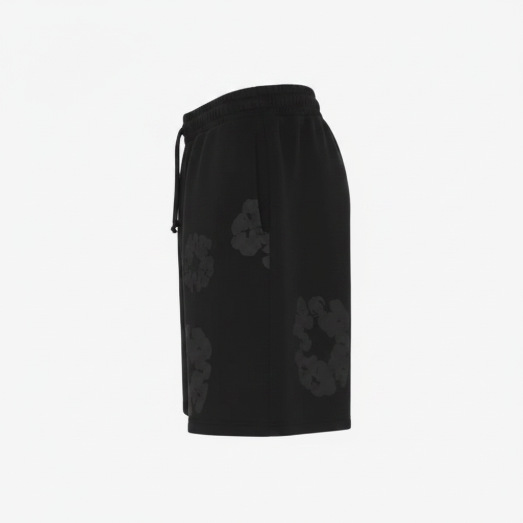Monochrome Denim Tears Cotton Wreath Shorts - view 2