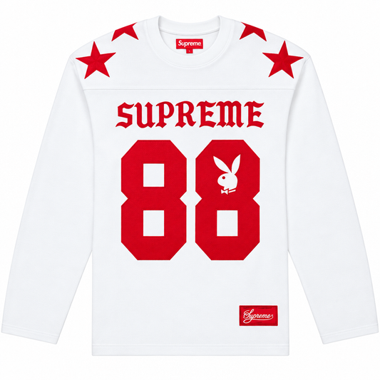 White / Red Supreme 88 Long Sleeve - SaucedByHS