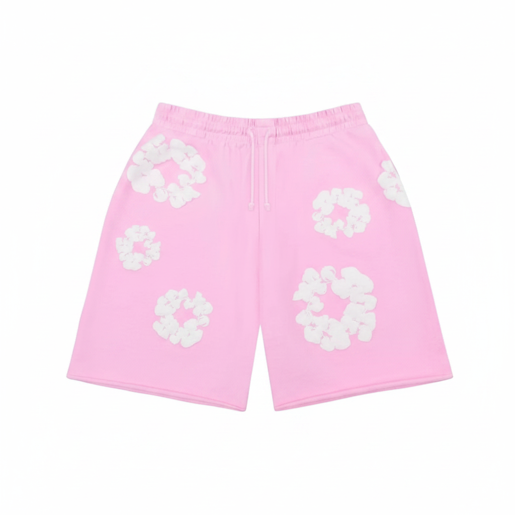 Pink Denim Tears Cotton Wreath Shorts - SaucedByHS