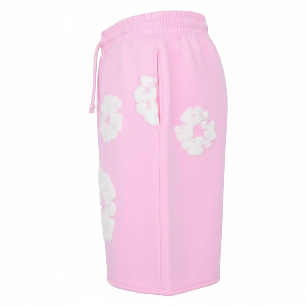 Pink Denim Tears Cotton Wreath Shorts - view 2