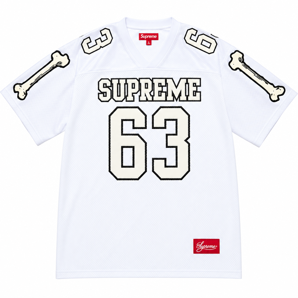 White Supreme Bone 63 Jersey - SaucedByHS